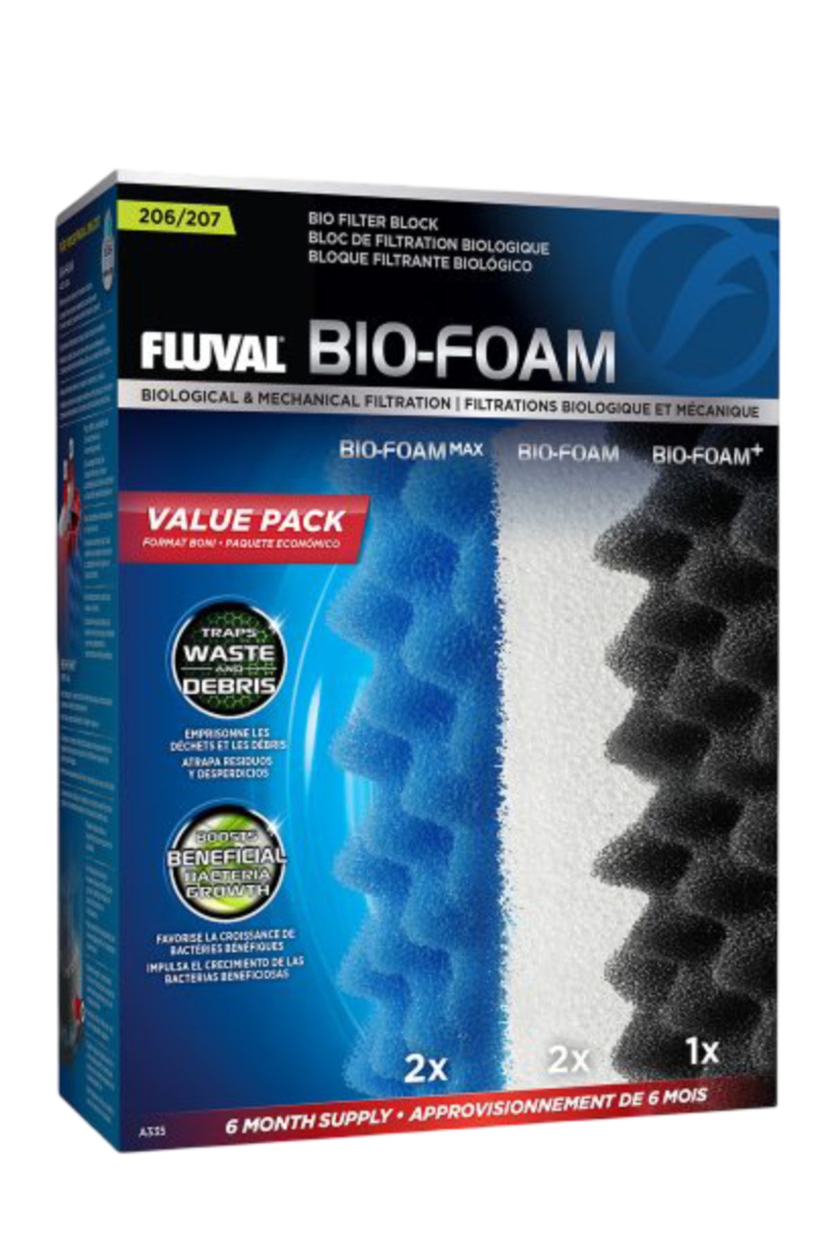 Fluval - 207 Bio-Foam Pack 6 Meses