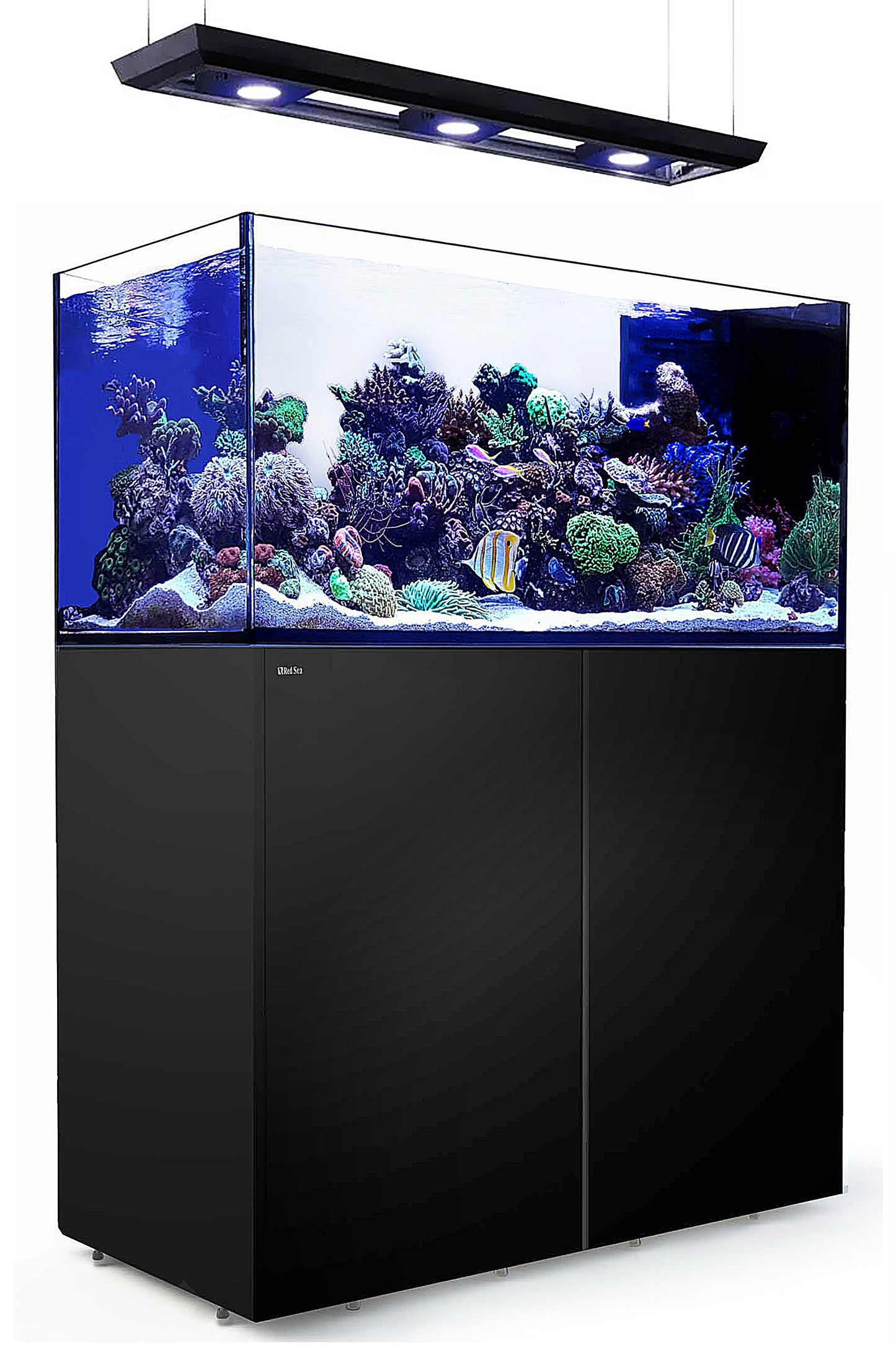 Acuario REEFER™ Península 500 Negro 3 x Reef Led 90W SOPORTE TECHO LED ReefClean600