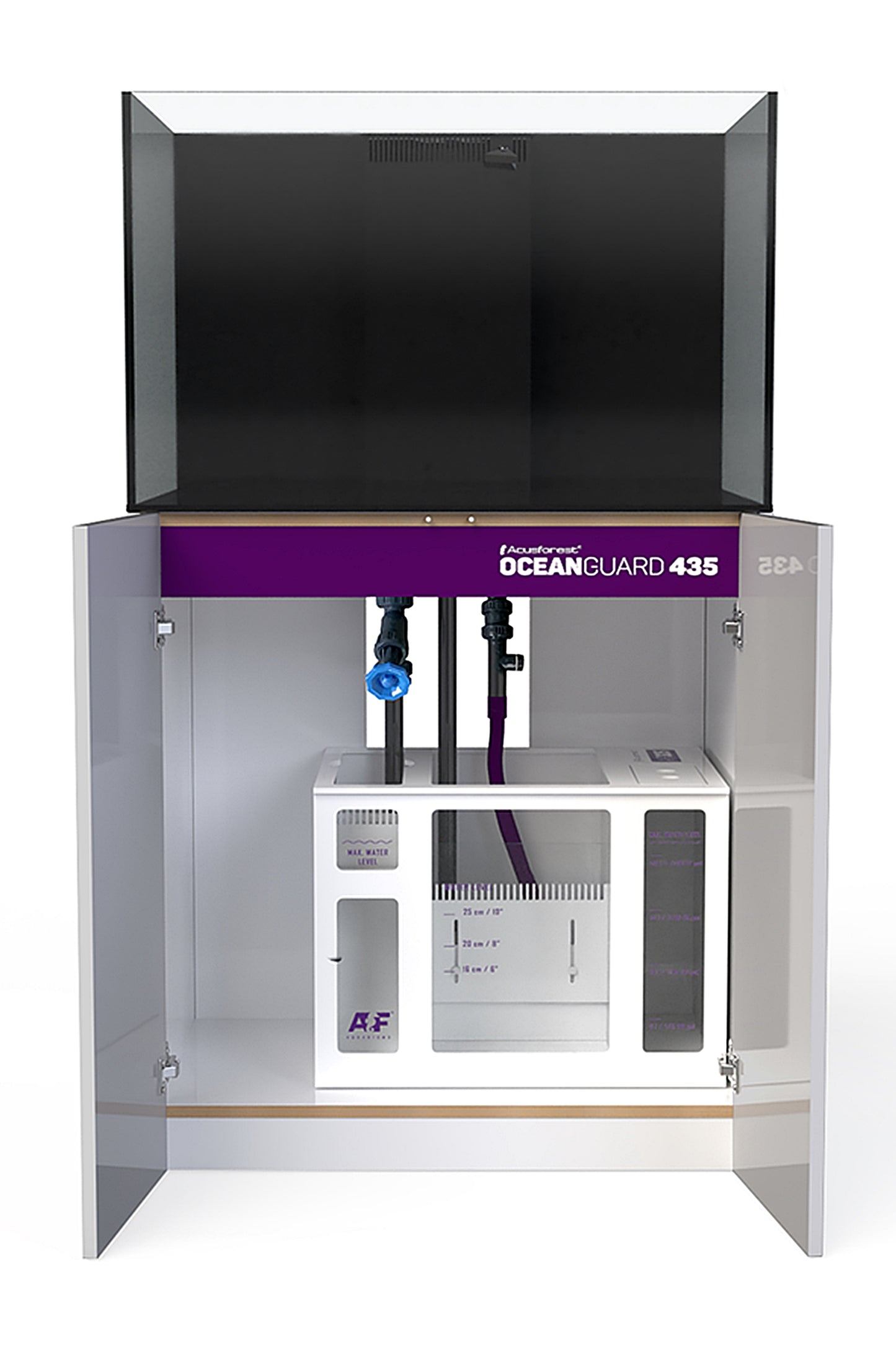 Acuario OCEAN GUARD 435 con mueble estilo CARBON