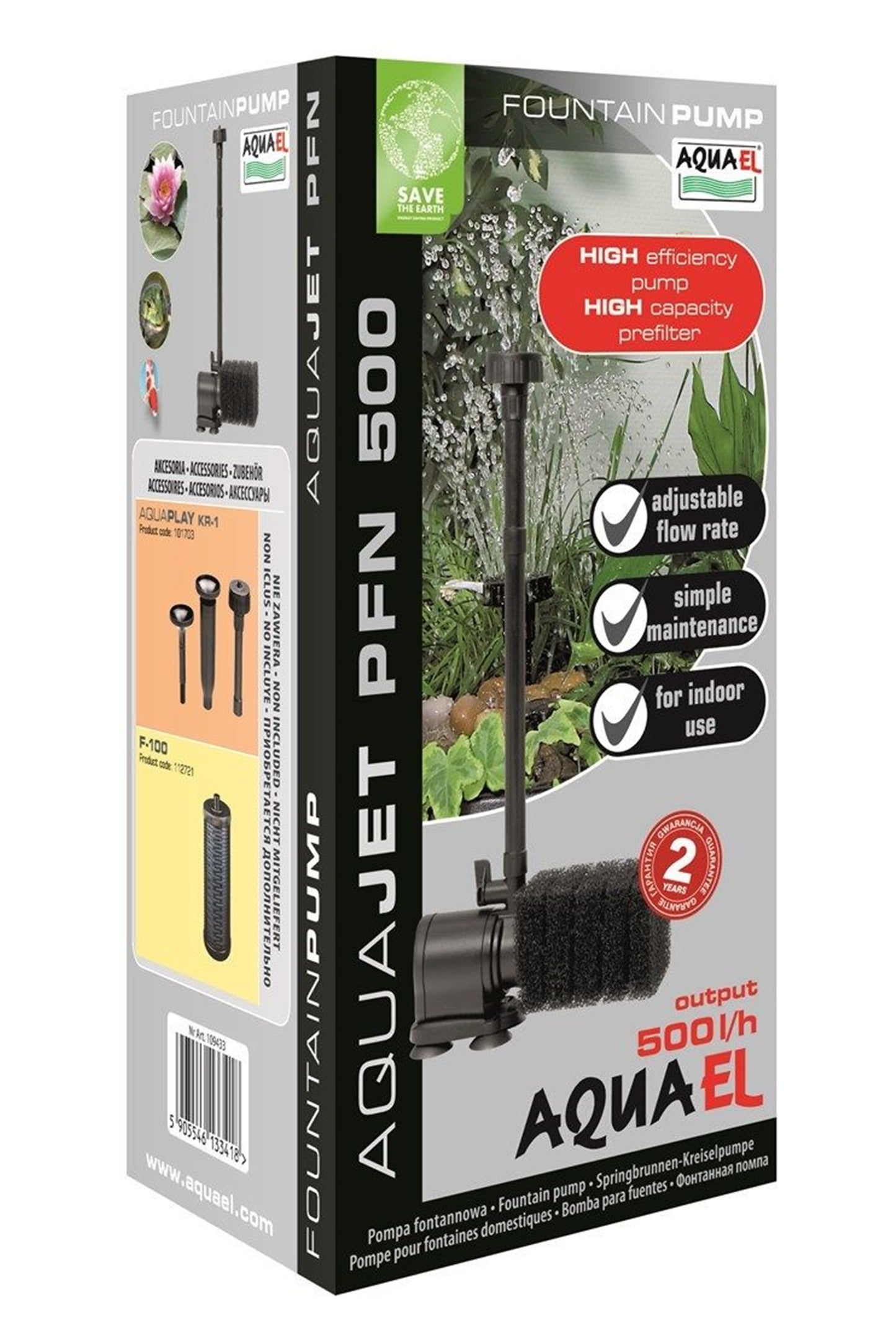 Aquael - Fountain Pump AquaJet 500 PFN