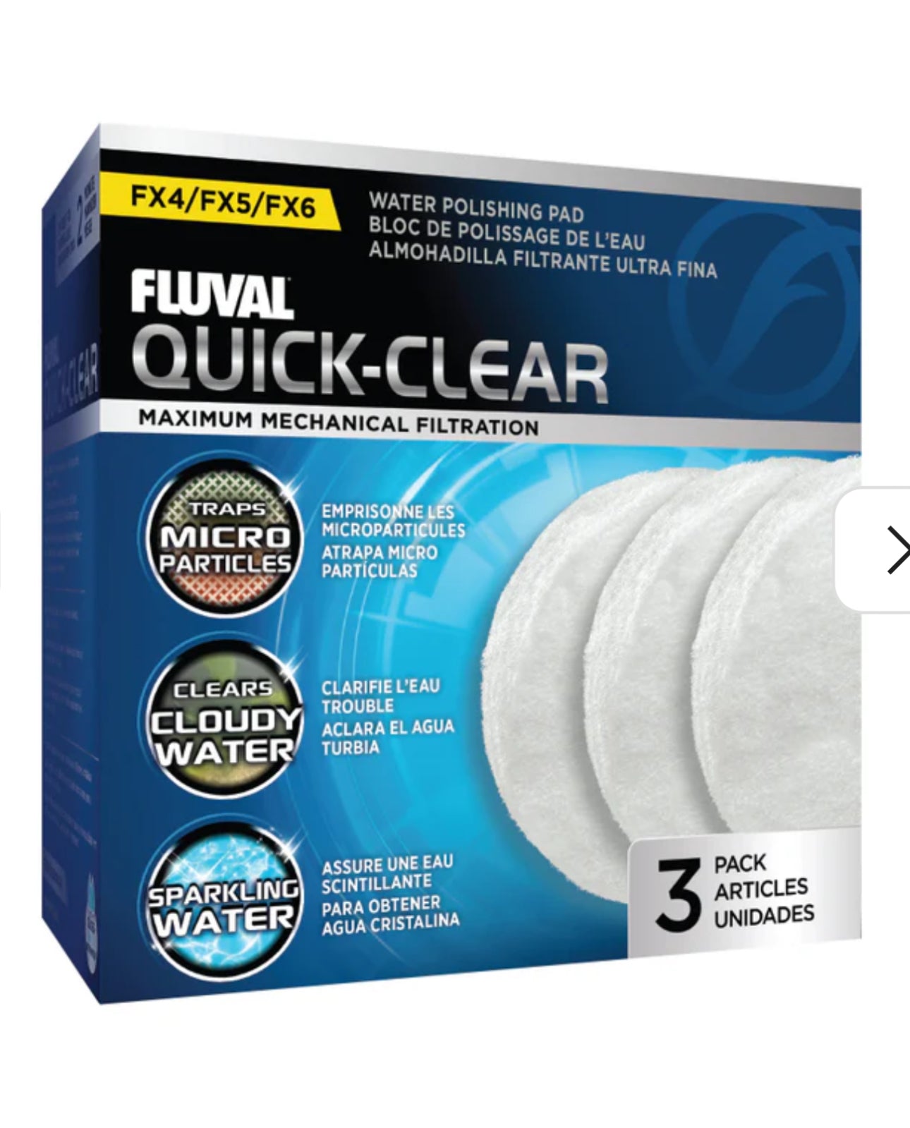 Fluval - Quick Clearalmohadilla Ultra Fina FX - 3 uds