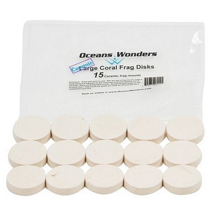 OceanWonders - Large Coral Frag Disks 40mm. - 15 U.