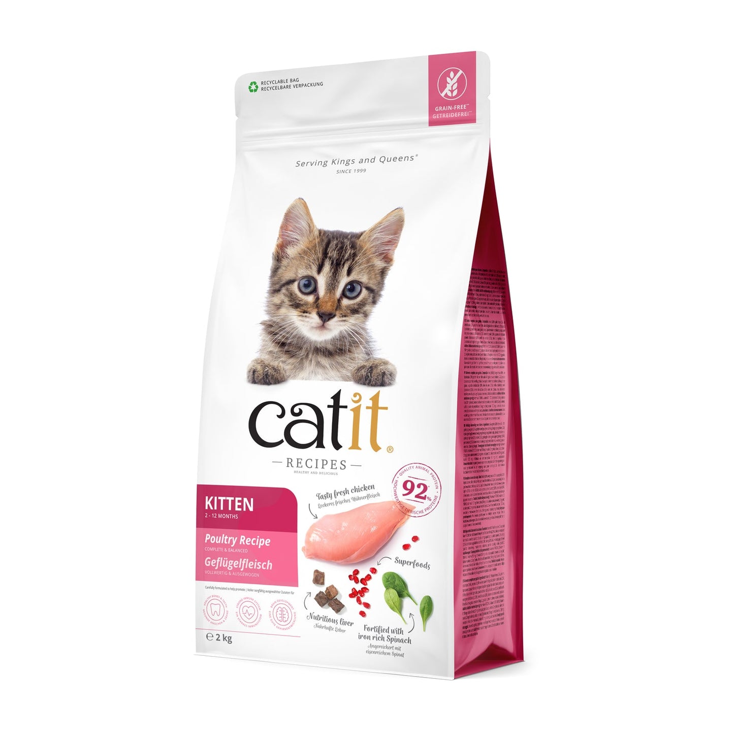 Catit Recipes Kitten Pollo de 2 kg (Pack de 4 uds)