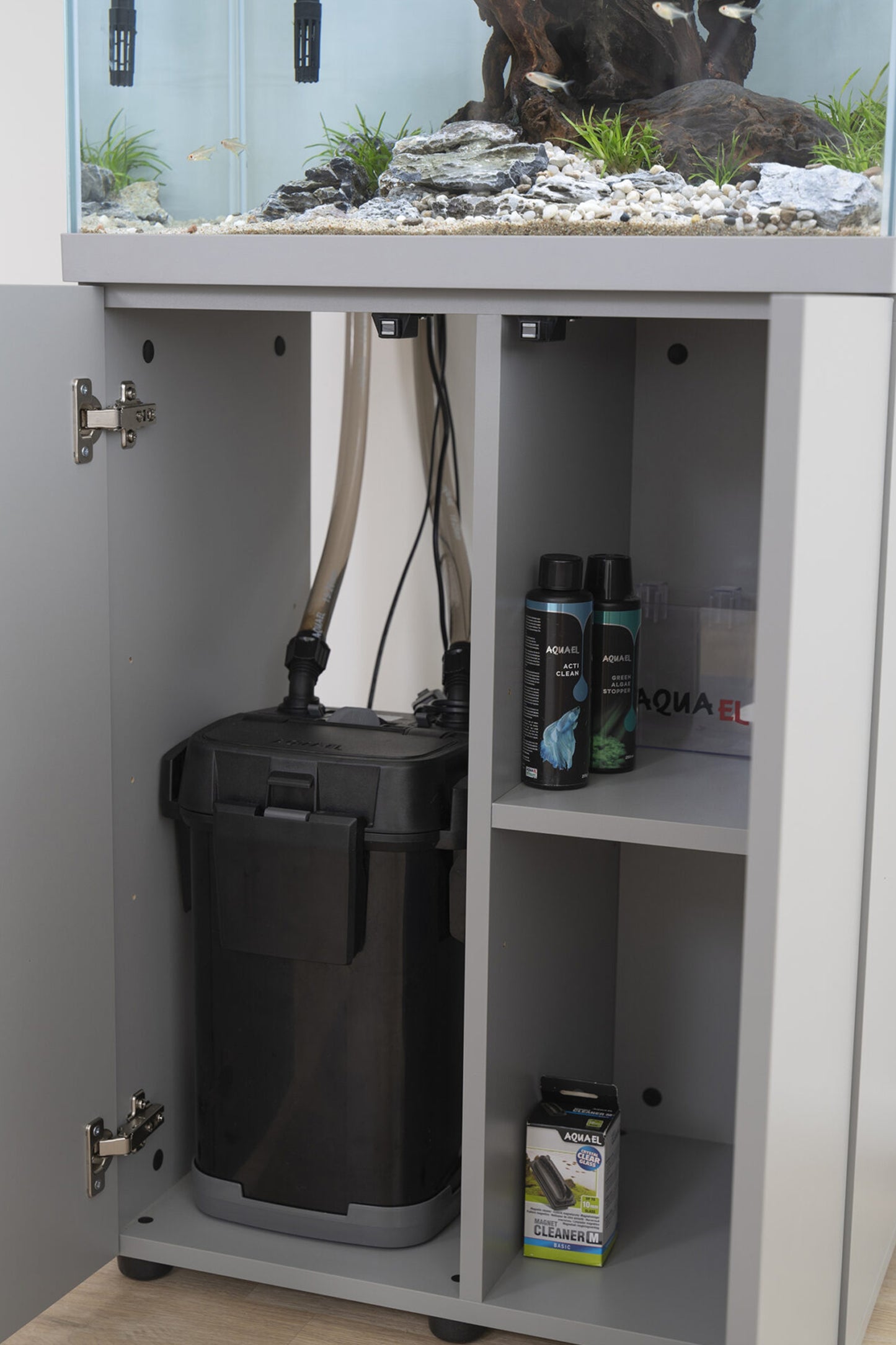 AQUAEL - Mesa para Acuario OPTISET 130 litros en Negro