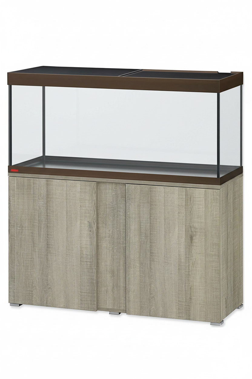 Acuario VIVALINE LED BRONCE 240 litros con mueble Roble-Gris