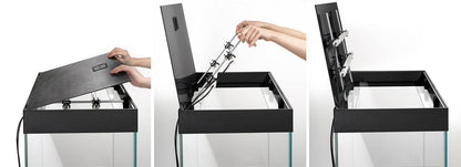 Acuario Optiset 200 litros con mueble Negro