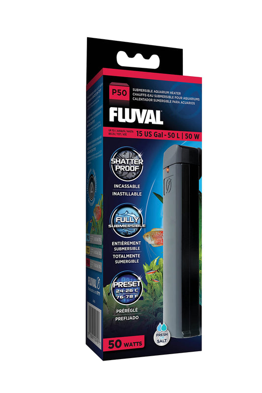 Fluval – P50 Voreingestellter Heizer 24–26 °C – 50 l