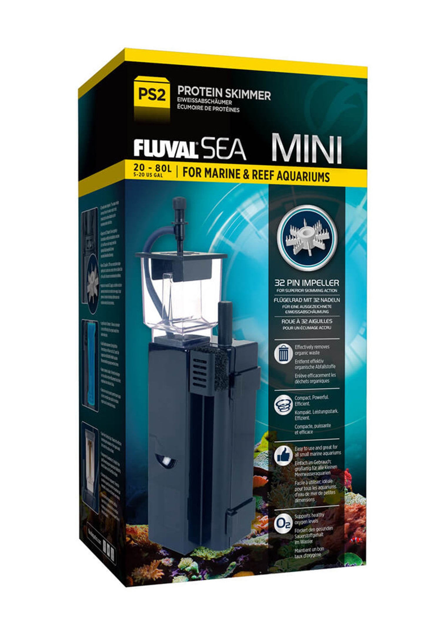 Fluval – Sea Protein Skimmermer Mini, 30–80 l