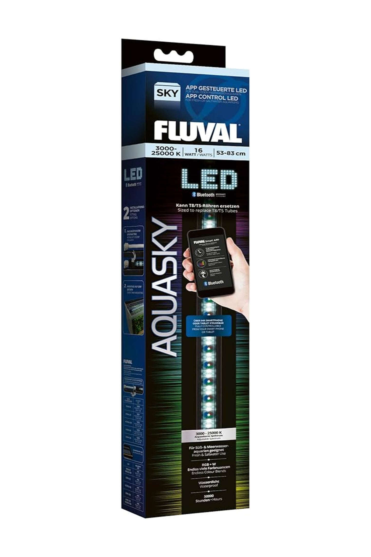 Fluval - Aquasky Led Bluetooth, 16W, 53-83cm