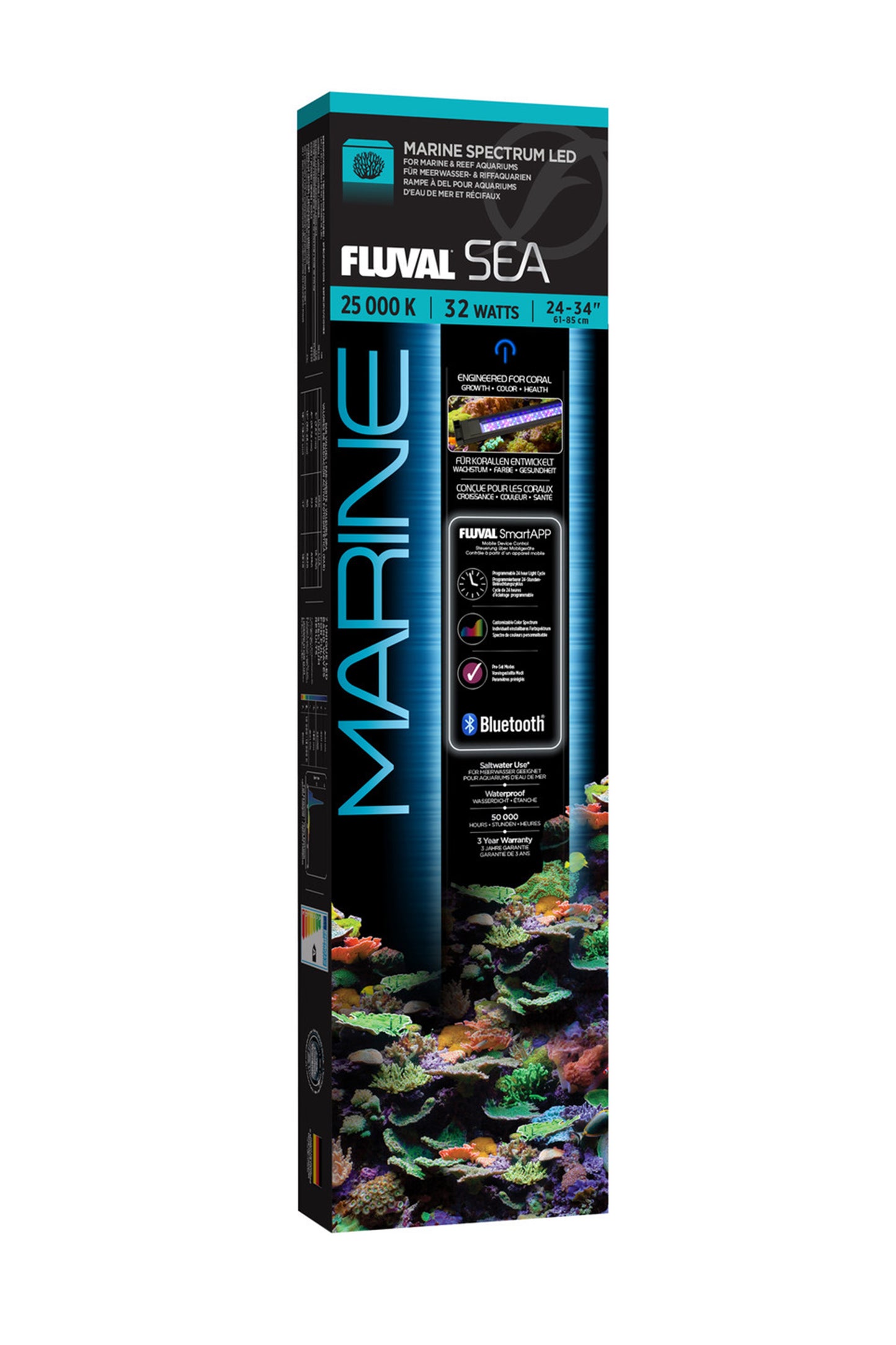 Fluval - Espectro Marinho Led Bluetooth 32W 61-85cm