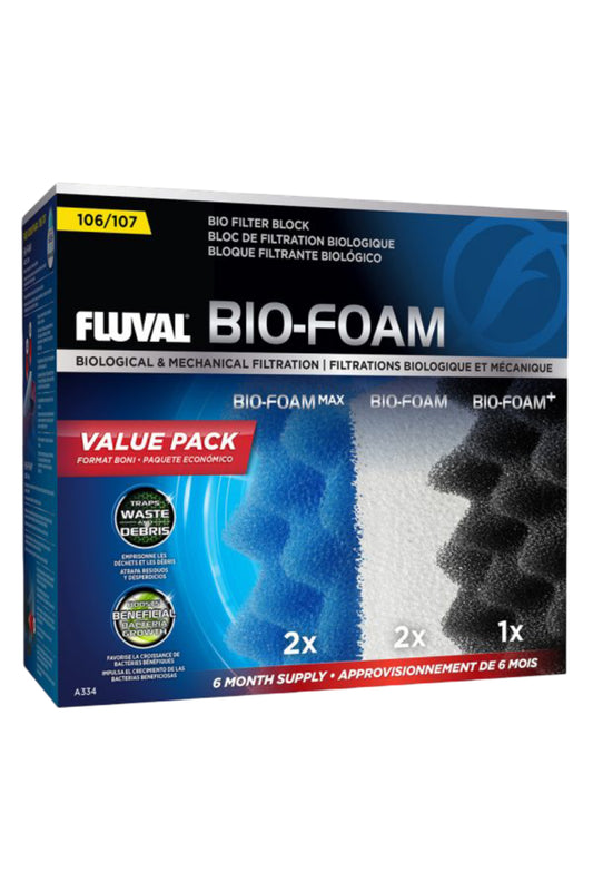 Fluval - 107 Bio-Foam Pack 6 Meses