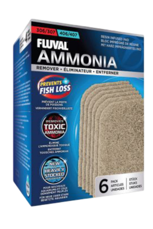 Fluval - Almohadilla Elimina Amoniaco 307/407 - 6 uds
