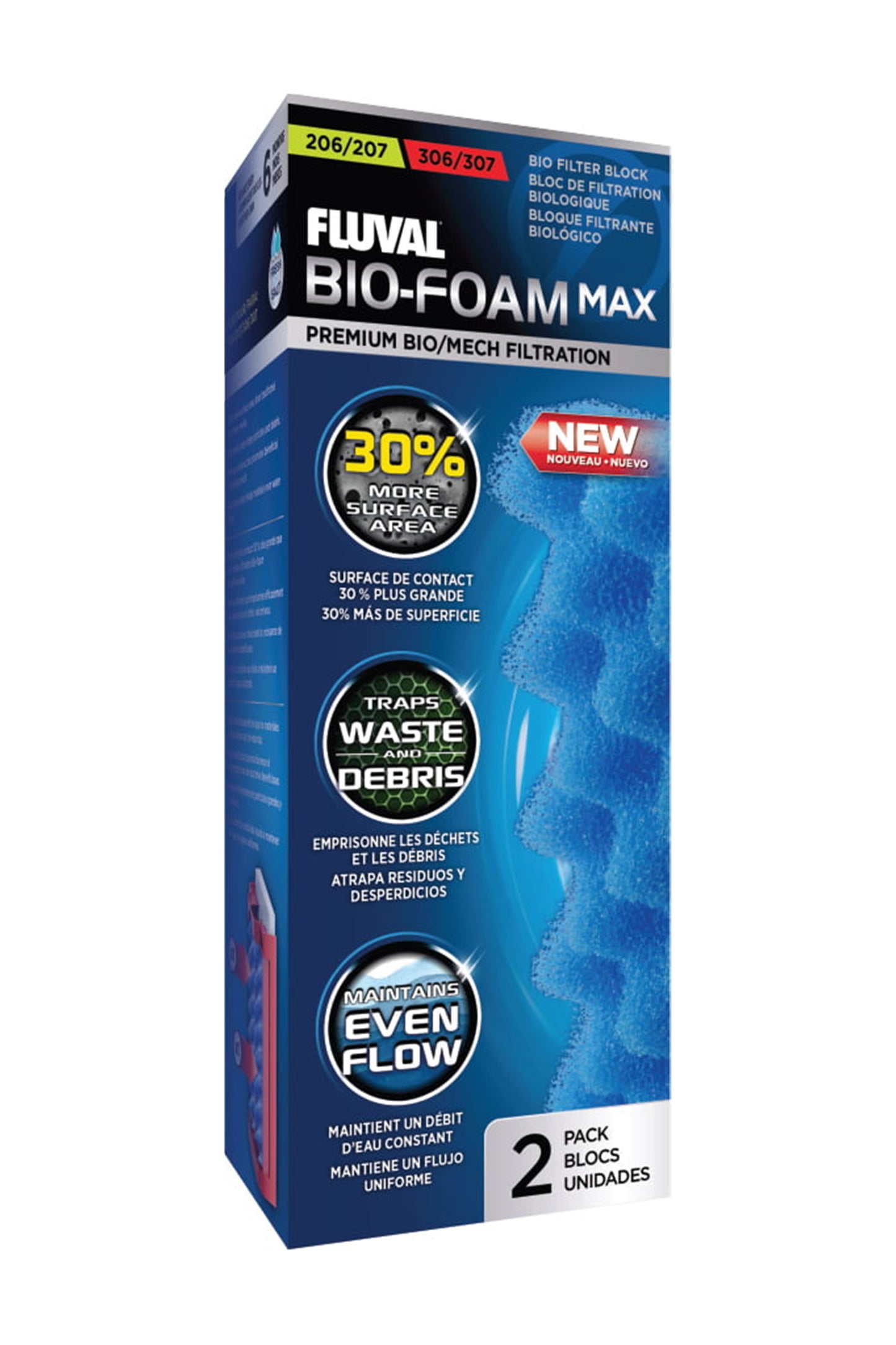 Fluval - Bio-Foam Max Azul 207/307 - 2 unidades