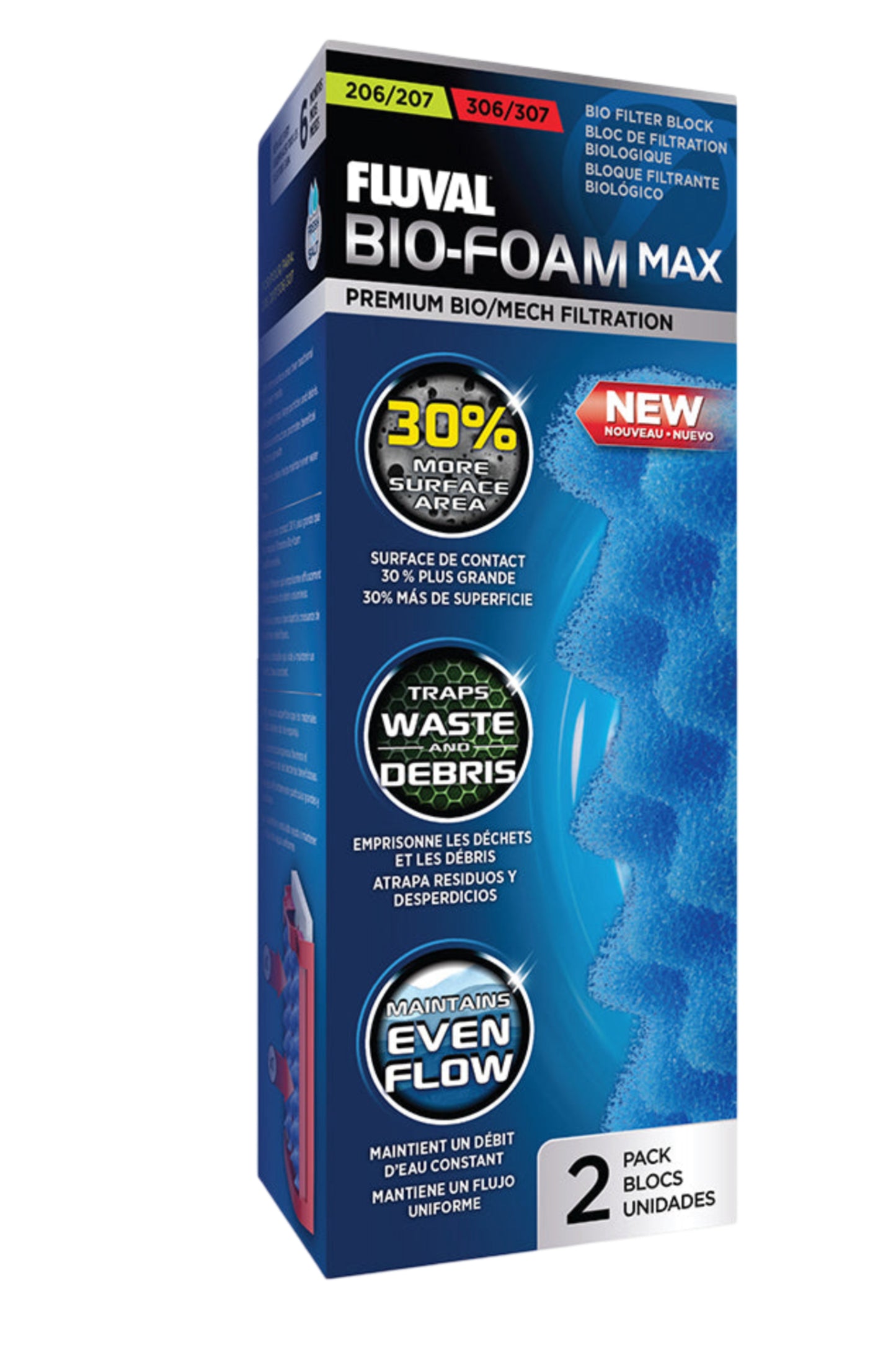 Fluval - Bio-Foam Max Azul 207/307 - 2 uds