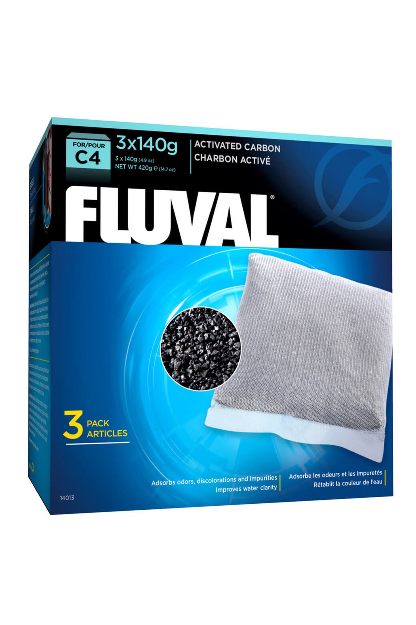 Fluval – C4-Aktivkohle – 3 Einheiten