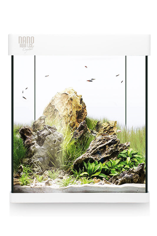 Acuario Kit Nano AquaLED Crystal 30 de 30 litros en Blanco