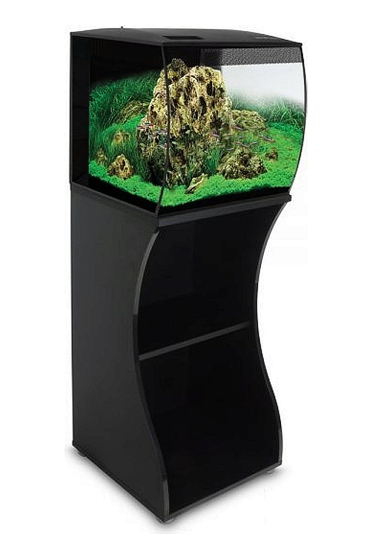 Acuario Fluval FLEX de 57 litros con mueble negro