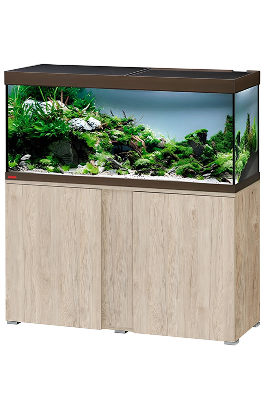 Acuario VIVALINE LED BRONCE 240 litros con mueble Pino