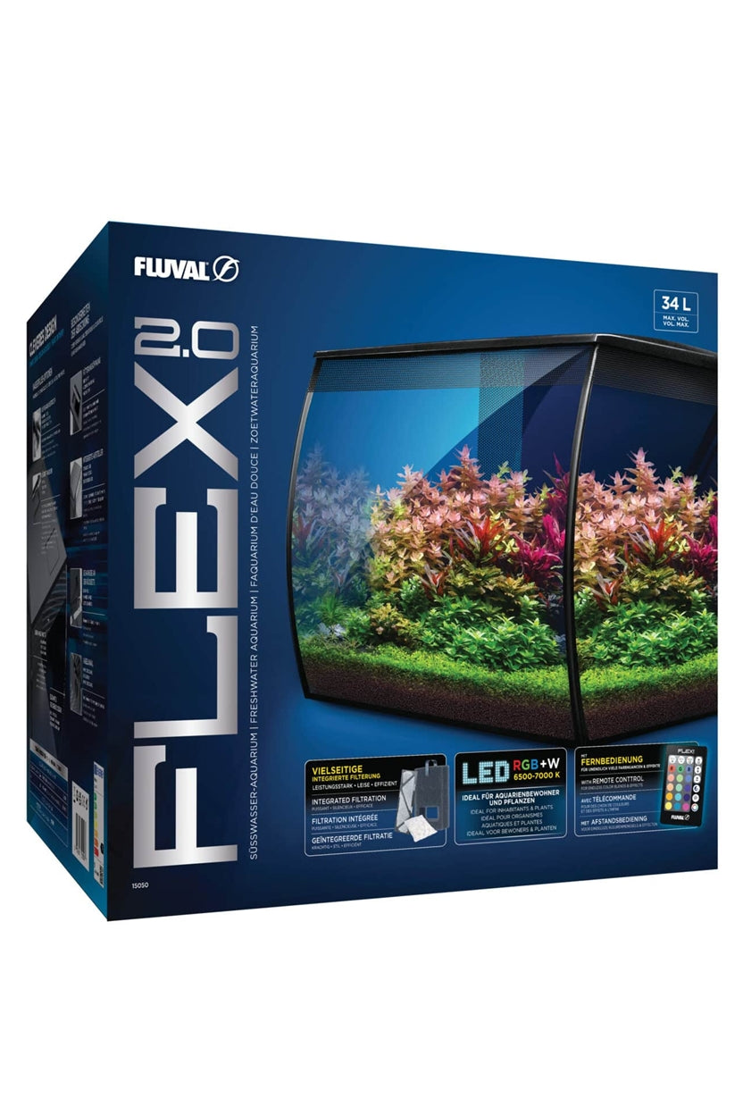 Kit de acuario Fluval Flex 2.0 de 34 litros