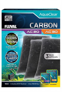 Material filtrante para filtro Fluval AC20/30 Pack Ahorro Carbón 3 ud.