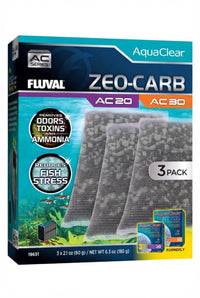 Material filtrante para filtro Fluval AC20/30 Pack Ahorro Zeo-Carb 3 ud.