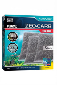 Material filtrante para filtro Fluval AC50 Pack Ahorro Zeo-Carb 3 ud.