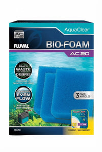 Material filtrante para filtro Fluval AC20 Pack Ahorro Bio-Esponja Azul 3 ud.