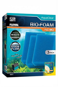 Material filtrante para filtro Fluval AC30 Pack Ahorro Bio-Esponja Azul 3 ud.