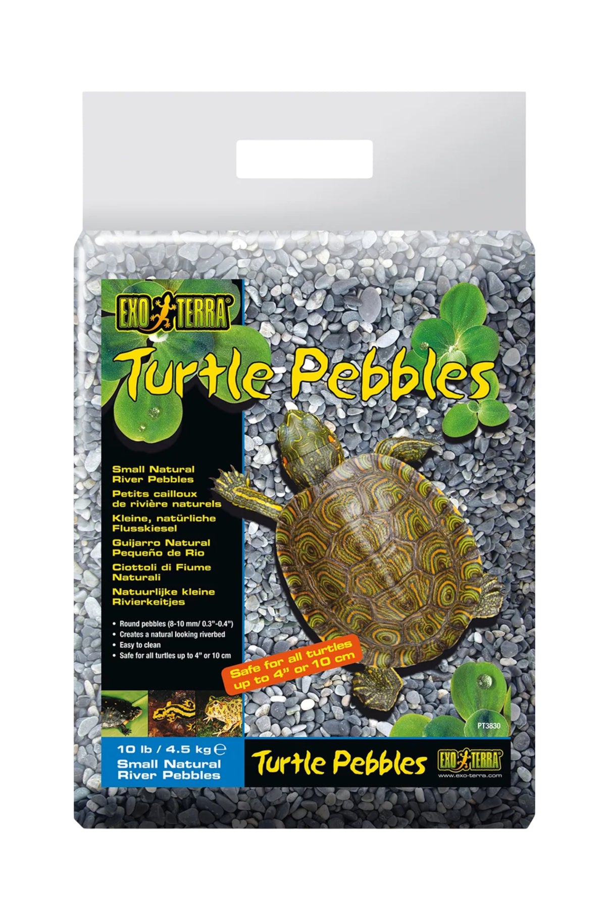 EXO TERRA - Turtle Pebbles 8-10 mm de 4,5 kg - Piedras decorativas para tortugas