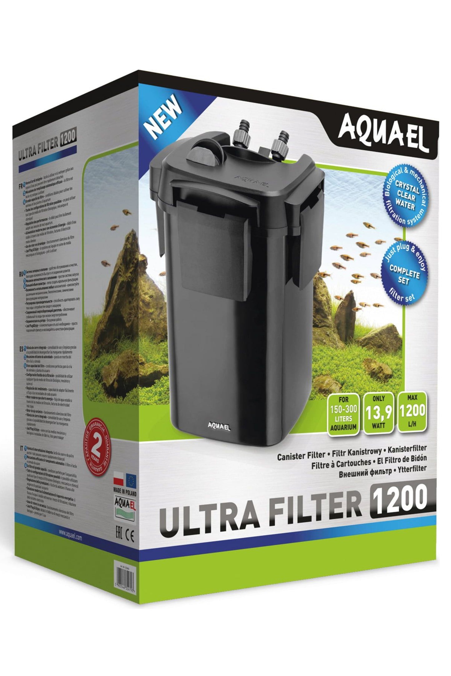 AQUAEL - ULTRA1200 Außenfilter (Aquarien bis 300 Liter)