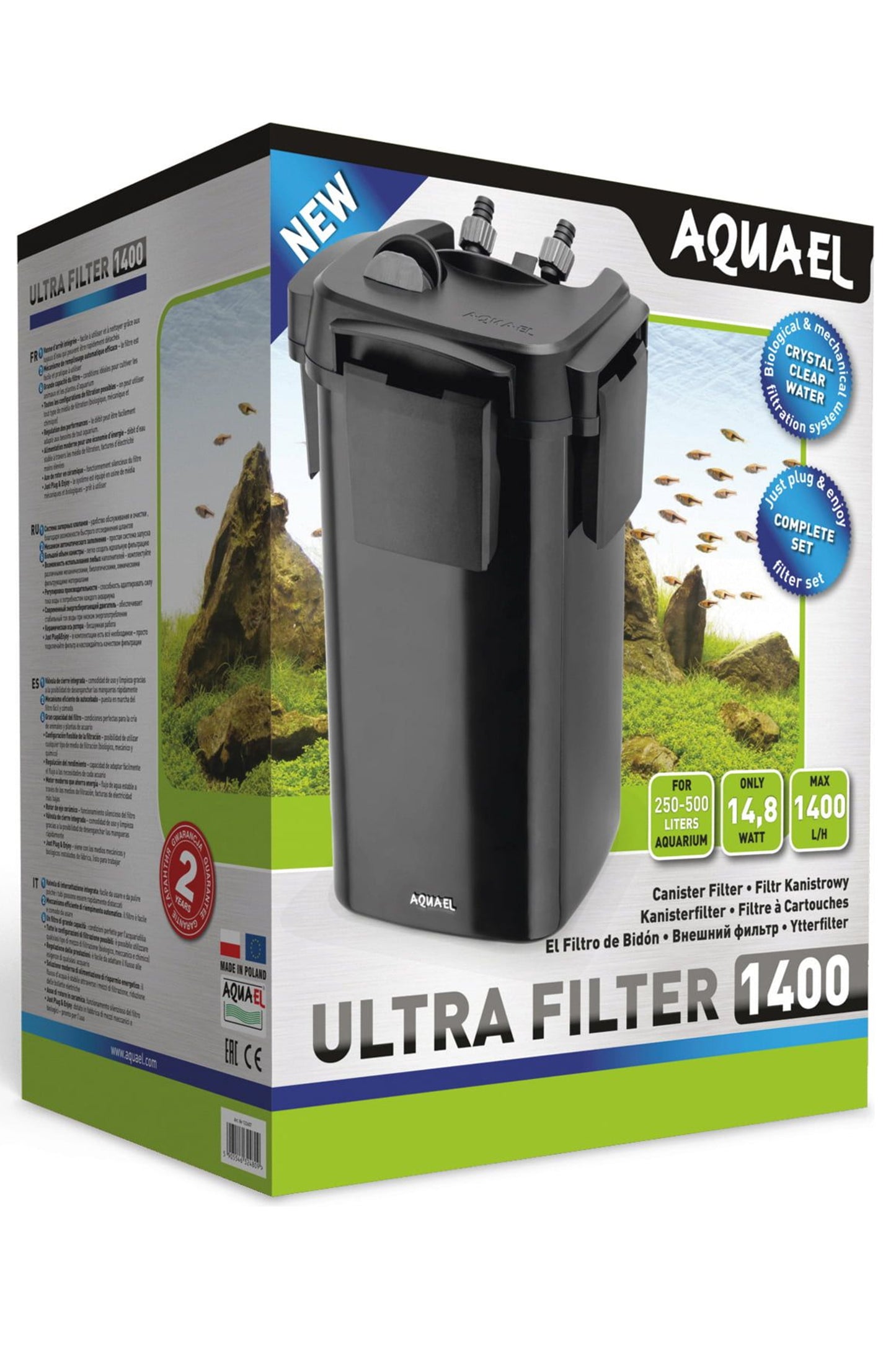 AQUAEL - ULTRA1400 Außenfilter (Aquarien bis 600 Liter)