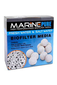 MarinePure Spheres de 3,8 litros - Medio filtrante biológico de alta porosidad para acuario marino