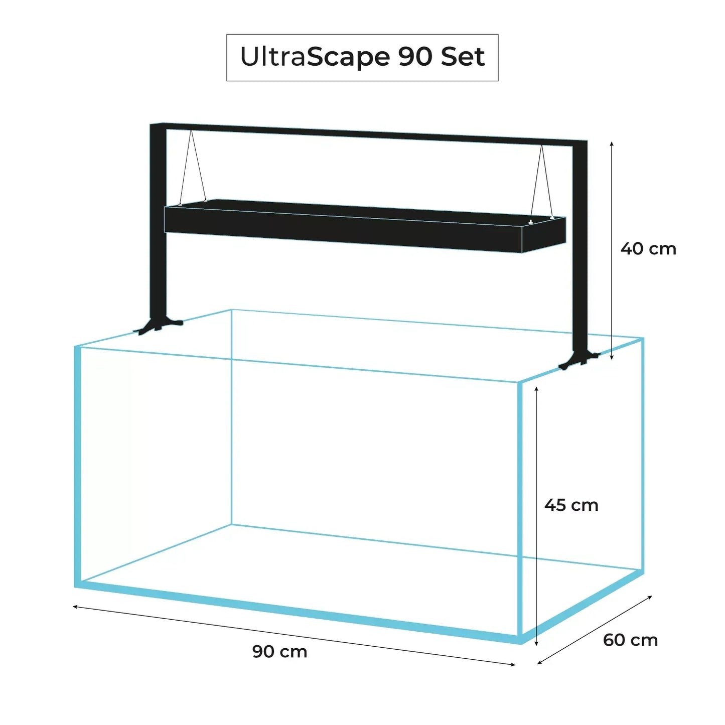 AQUAEL - Ultrascape 90 Forest Set - 243-Liter-Aquarium mit Möbeln