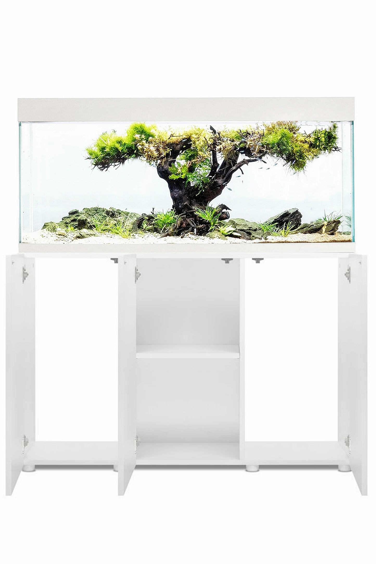 Acuario Optiset 240 litros con mueble Blanco