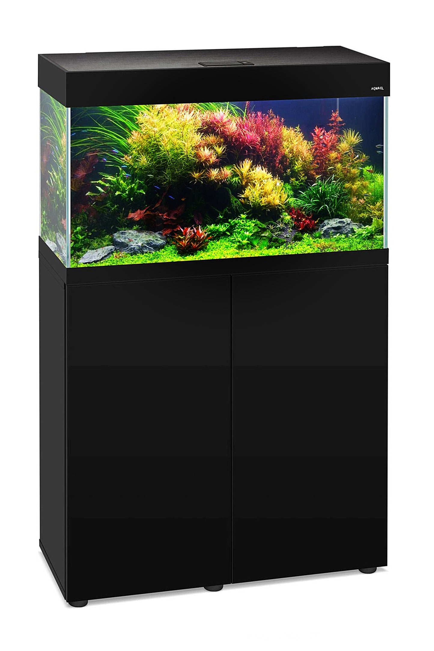 AQUAEL - Aquarium mit Optiset-Unterschrank 125 Liter - Schwarz