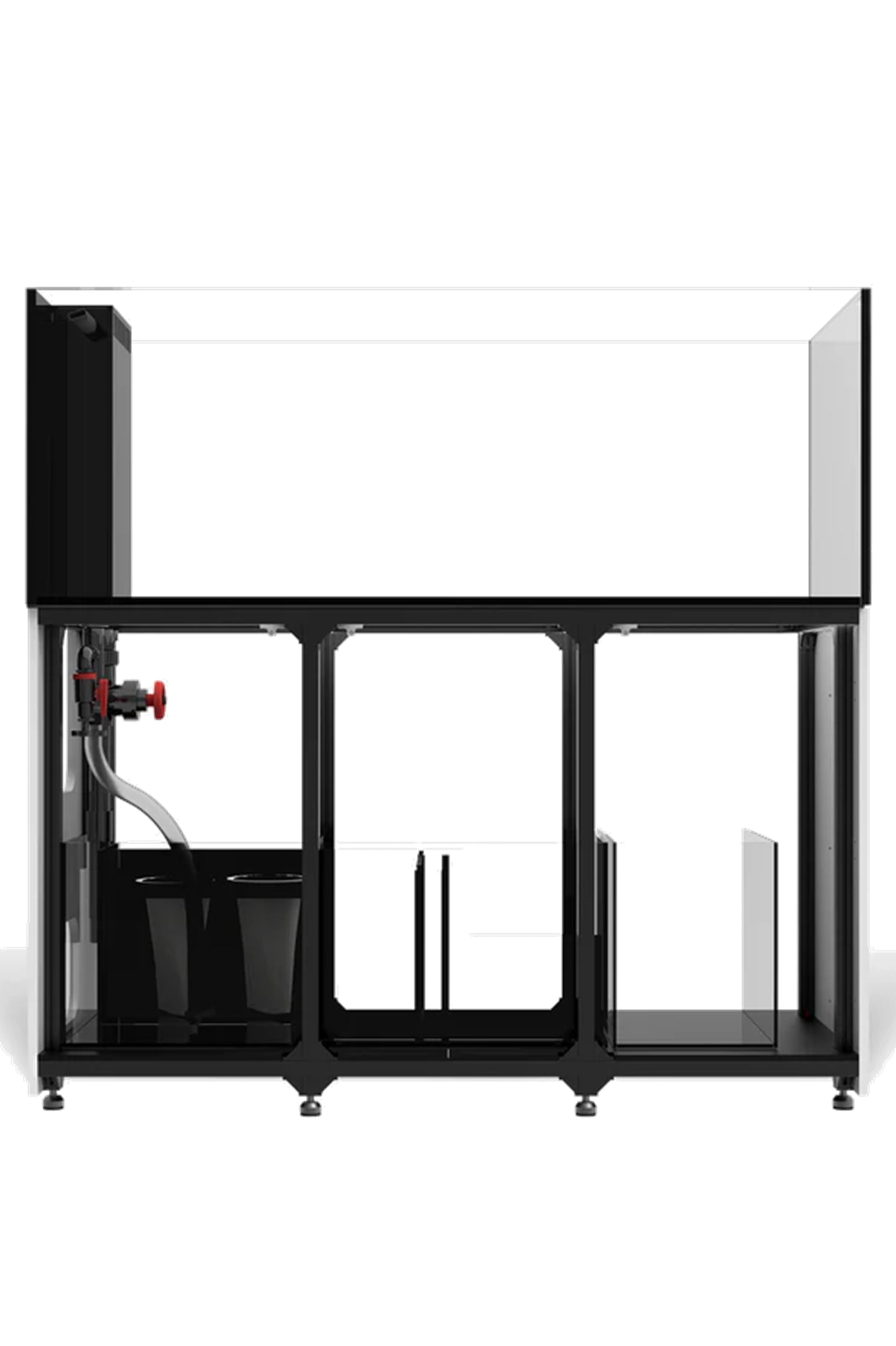 WATERBOX - PENINSULA 6025 WEISSES Aquarium und 527 Liter weißer Tisch