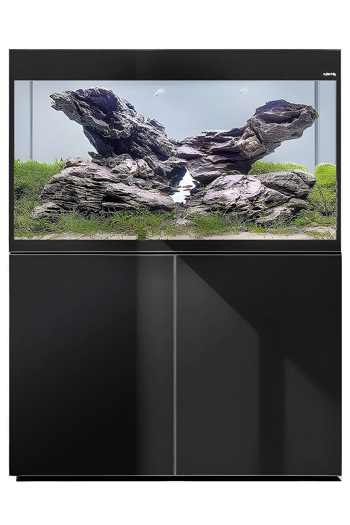 Acuario con mueble AQUAEL GLOSSY 100 BLACK de 215 litros