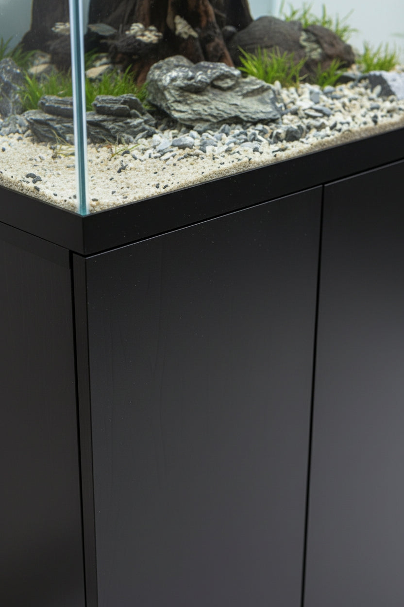 Acuario Optiset 130 litros con mueble Negro