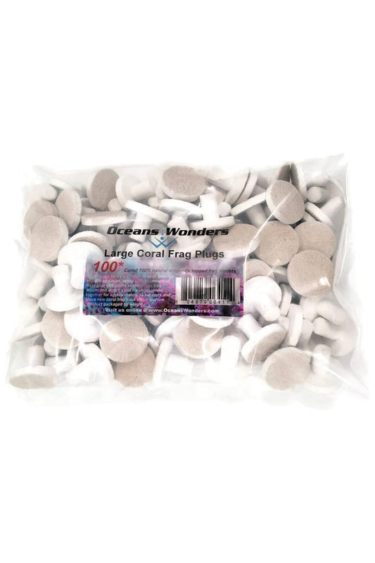 OCEAN WONDERS - LARGE CORAL FRAG PLUGS 30 mm. BULK . 100 ud.