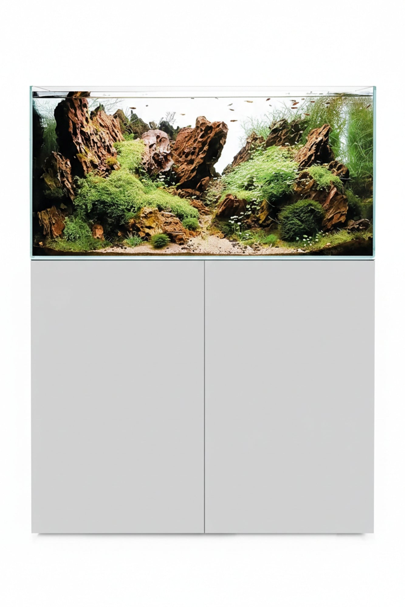 Opti Tank 100 de 200 litros - Urna de cristal óptico con mueble Gris