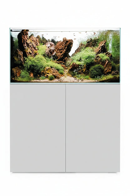 Opti Tank 100 de 200 litros - Urna de cristal óptico con mueble Gris