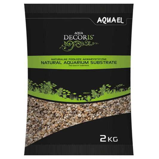 AQUAEL - Cascalho Natural Multicolorido 1,4/2 mm. - 2kg.