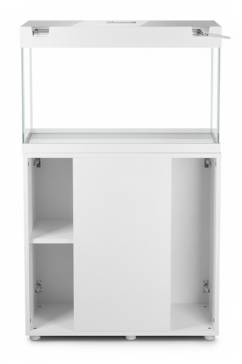 Acuario Optiset 125 litros con mueble Blanco