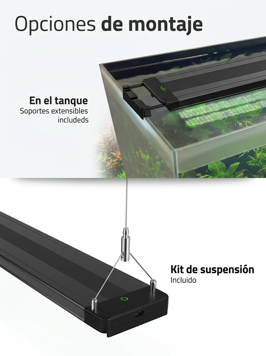 Fluval - Iluminación LED Plant PRO 4.0 de 90W (88,2-124,4 cm)