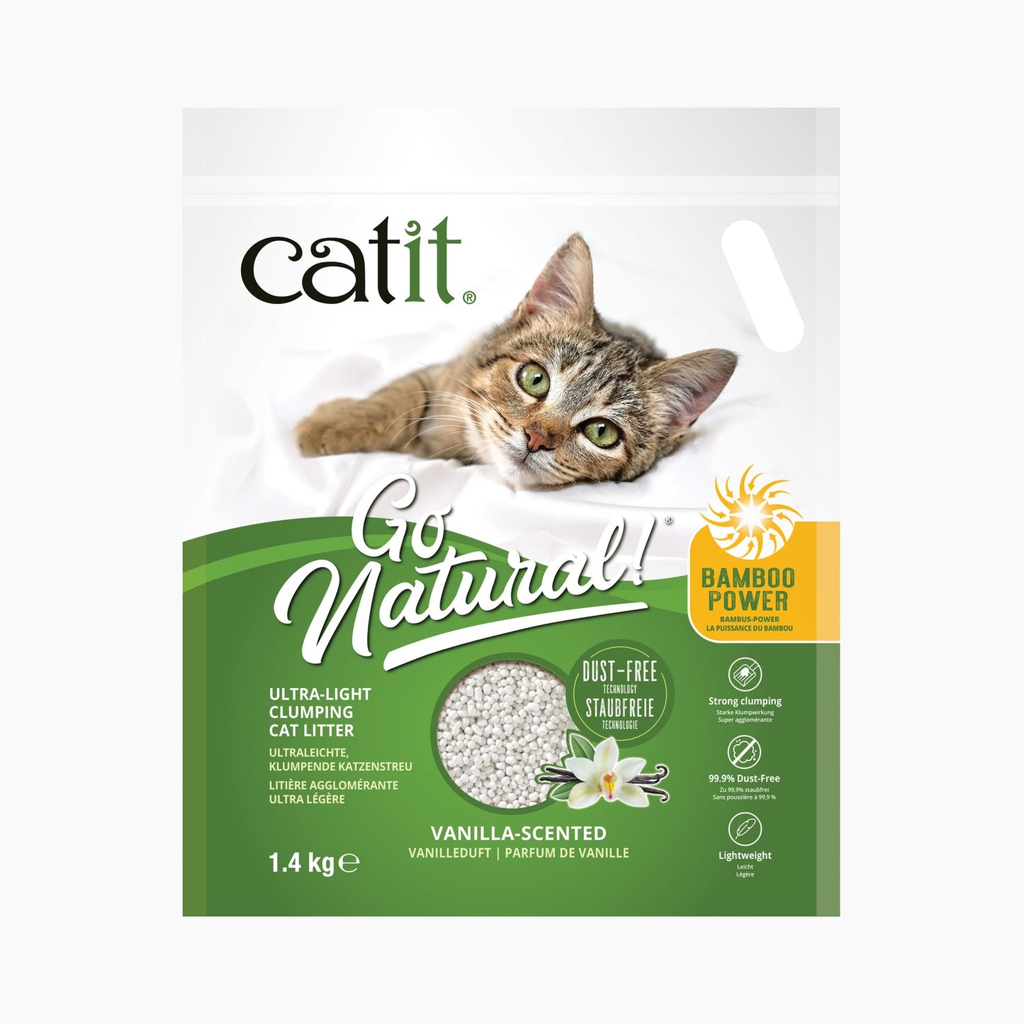 Catit Go Natural! Arena de Bambú Vainilla 1,4kg