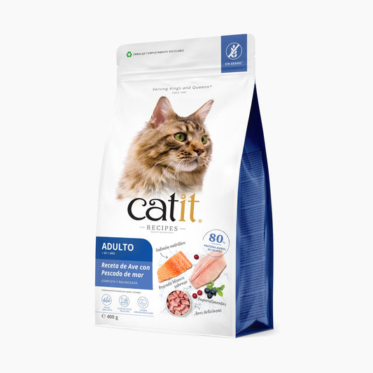 Catit Recipes Adulto Pescado de Mar de 400 gramos (Pack de 6 uds)