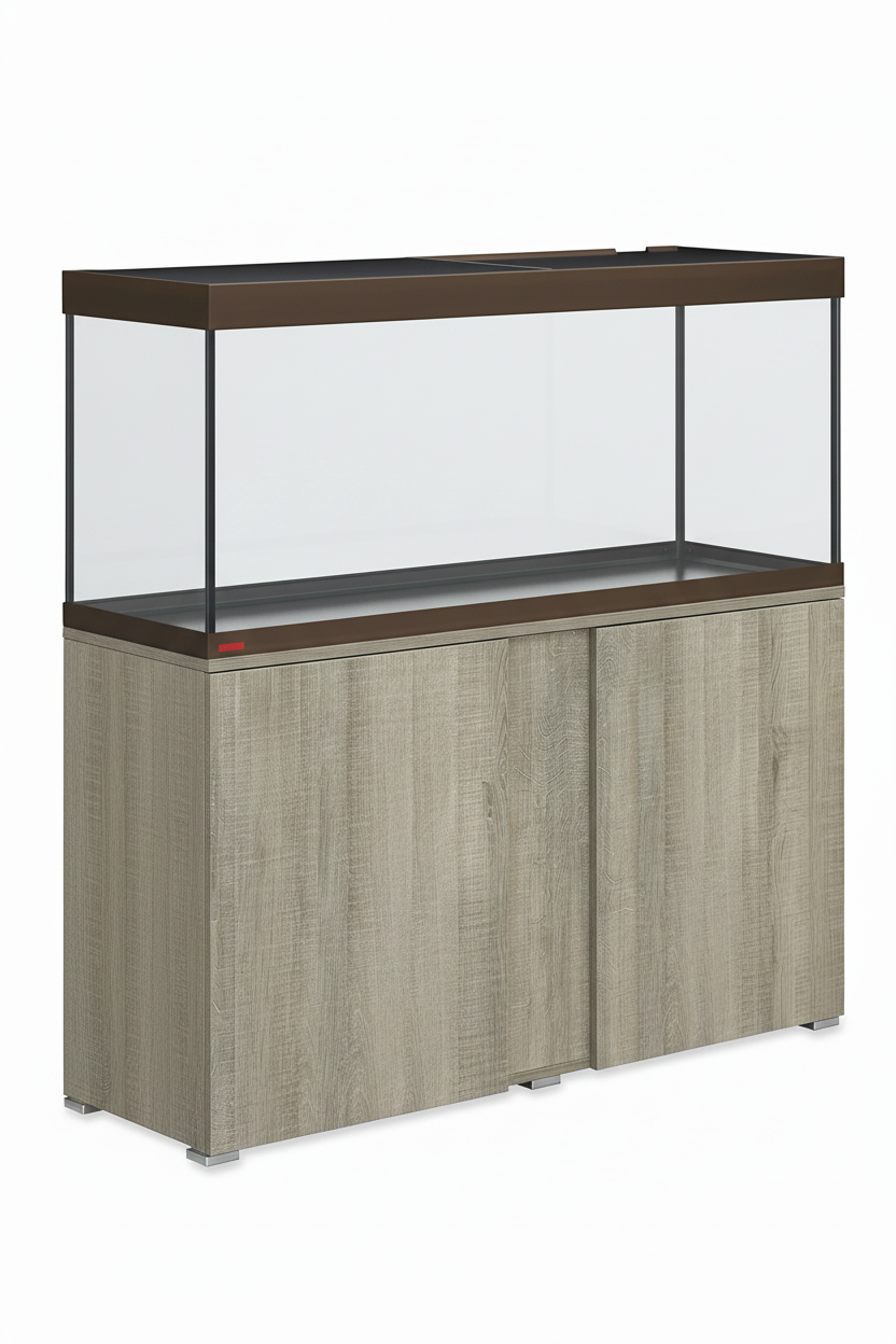 Acuario VIVALINE LED BRONCE 240 litros con mueble Roble-Gris